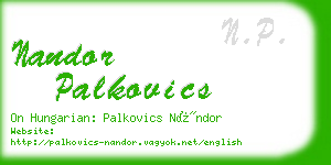 nandor palkovics business card